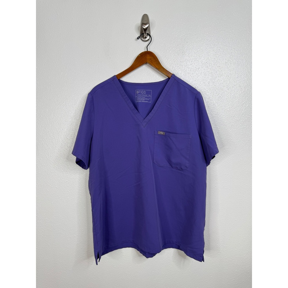 Figs Women's Purple Catarina Scrub Top Size XXL